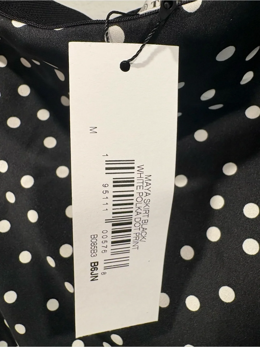 The Drop Women’s Black Polka Dot Midi Skirt - Size Medium